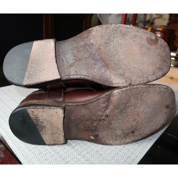 Frye Women's Phillip Harness Tall Brown Leather Boots Size 8.5 - Picture 7 of 8